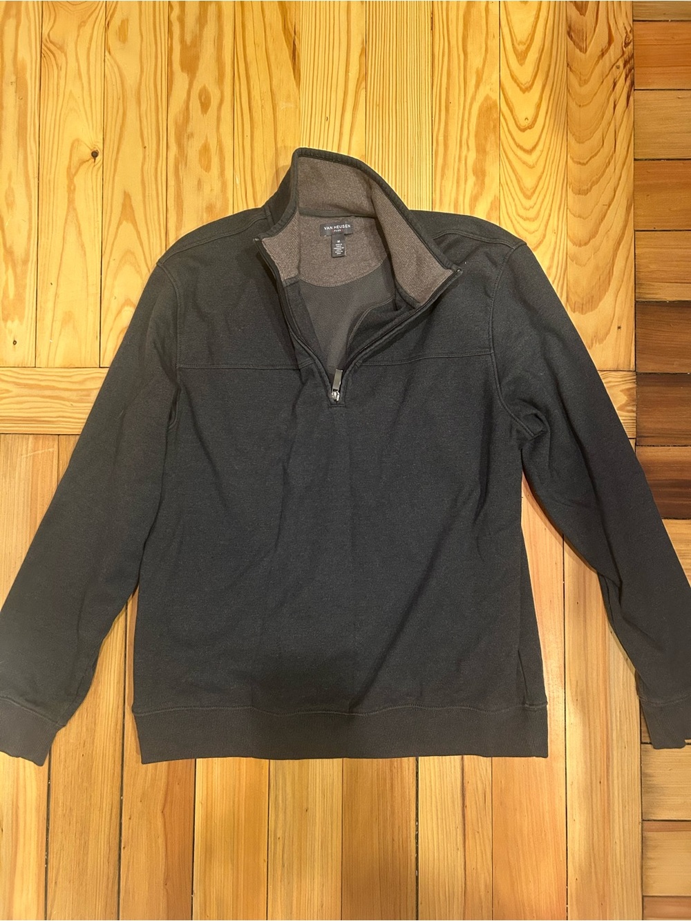 Van Heusen Dark Gray Half-Zip Pullover Sweater